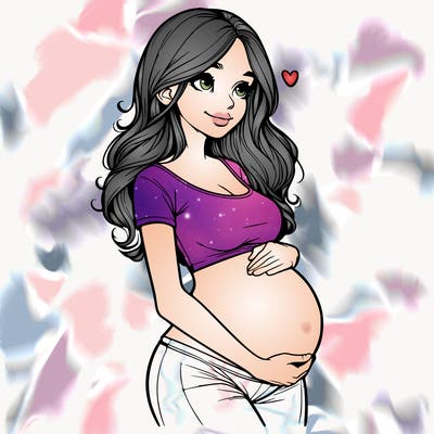 realistic pregnant girl