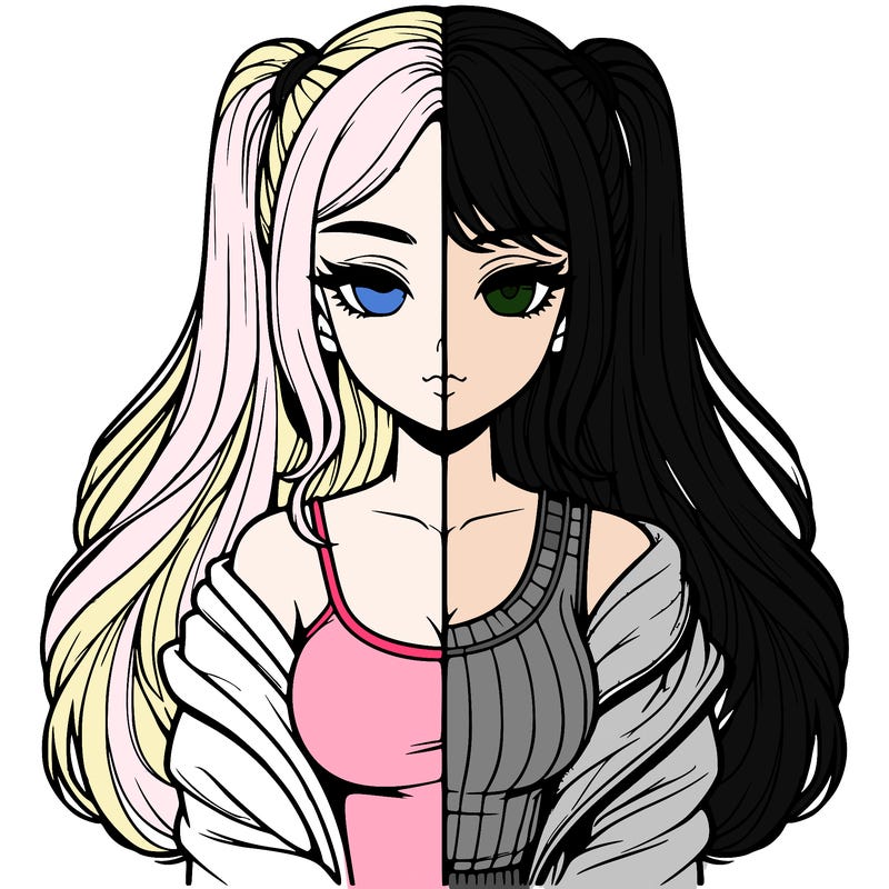 realistic girl split