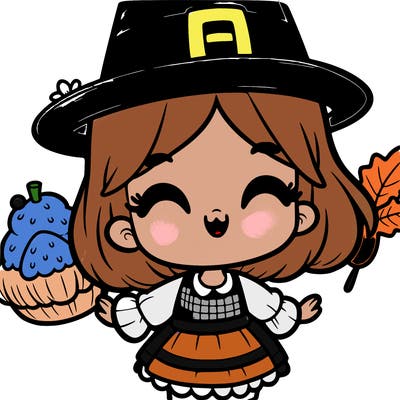cute thanksgiving girl