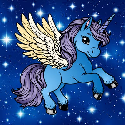 unicorn with wings realistic