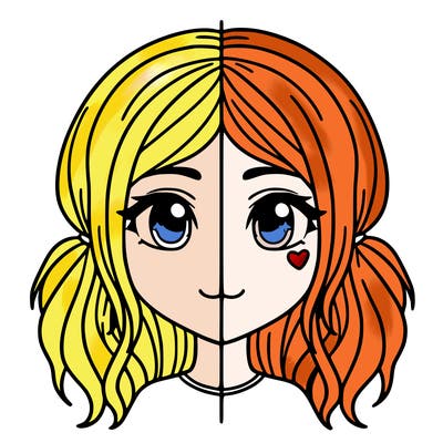 split girl just the face