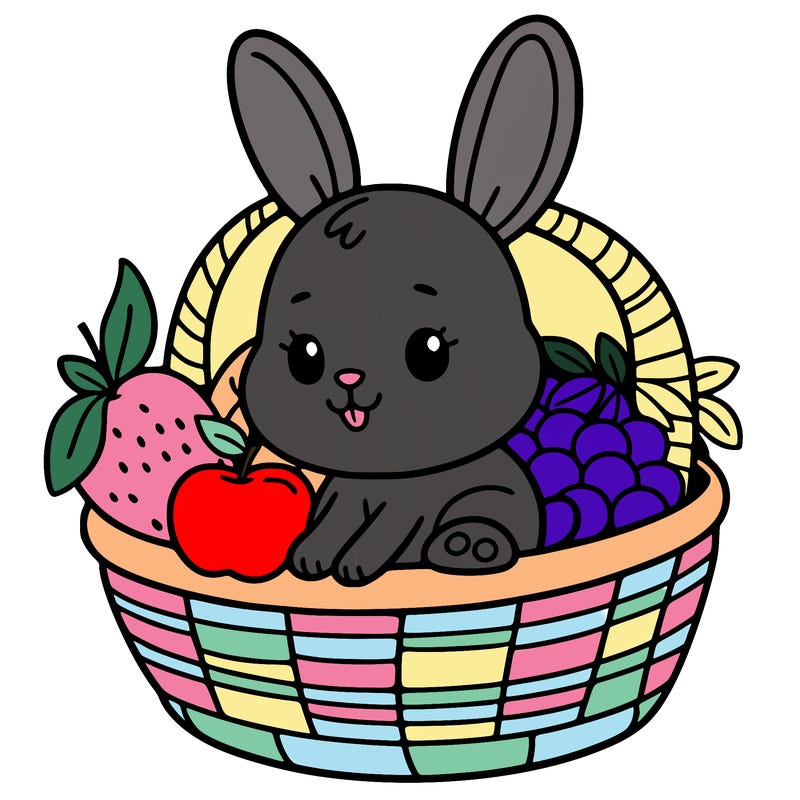bunny in a fruit basket