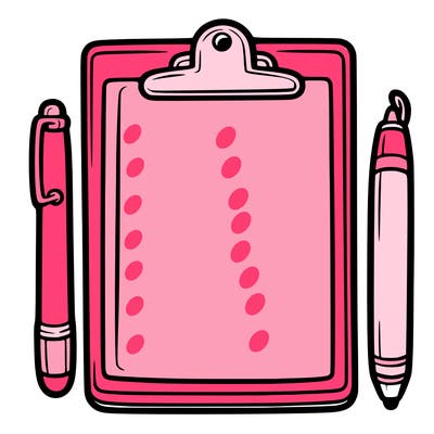 blank clip board with pen