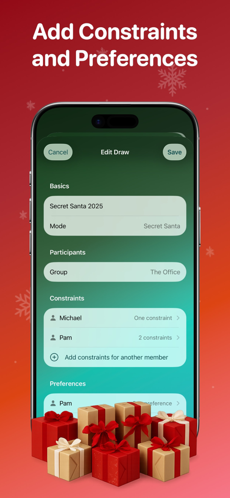 Secret Santa - Name Draw - Lifestyle App | MWM