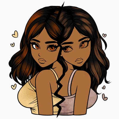 realistic girl split