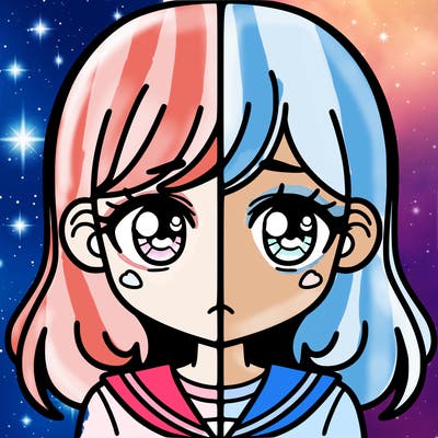 a split of a girl