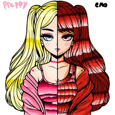 realistic girl split