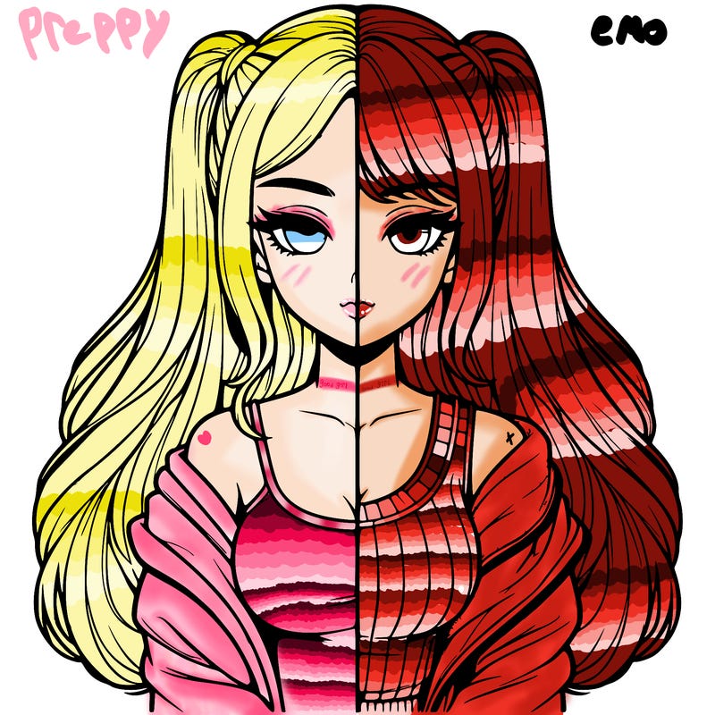 realistic girl split