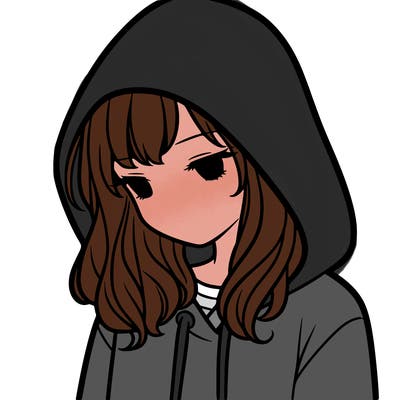 girl with a hoodie with hood over her head