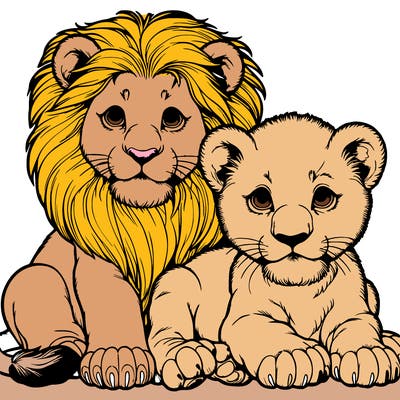 lion cubs realistic
