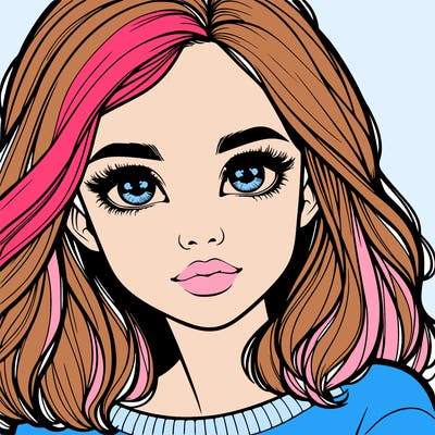 realistic girl whith cute eyes