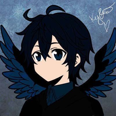anime boy with wings