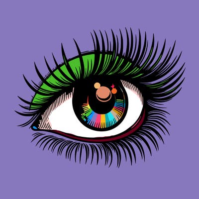 realistic eye long eylashes