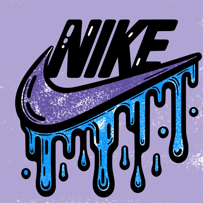 dripping nike logo