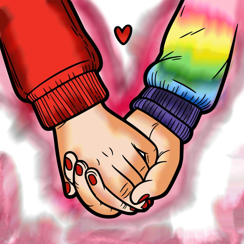 holding hands