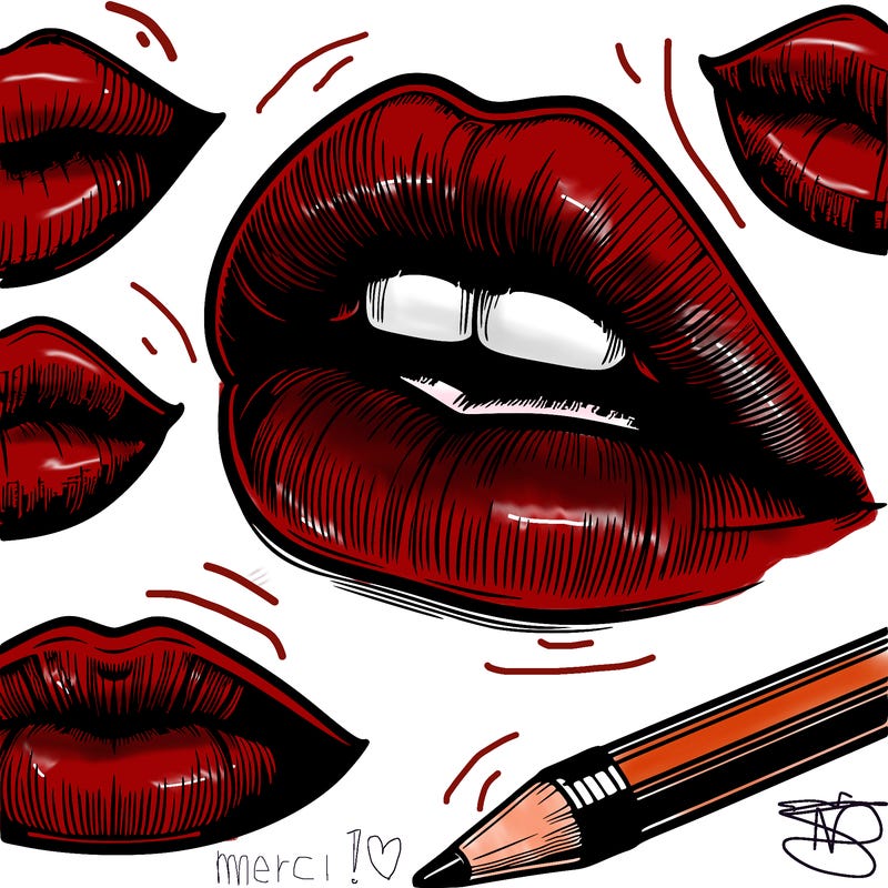 realistic  lips