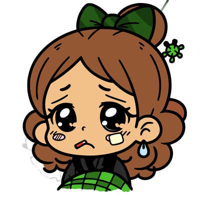 a baby girl who is sick