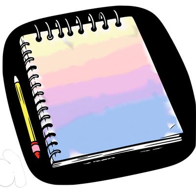 a blank sketch pad