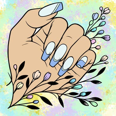 nails with french tip