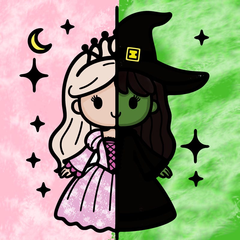 split princess and witch