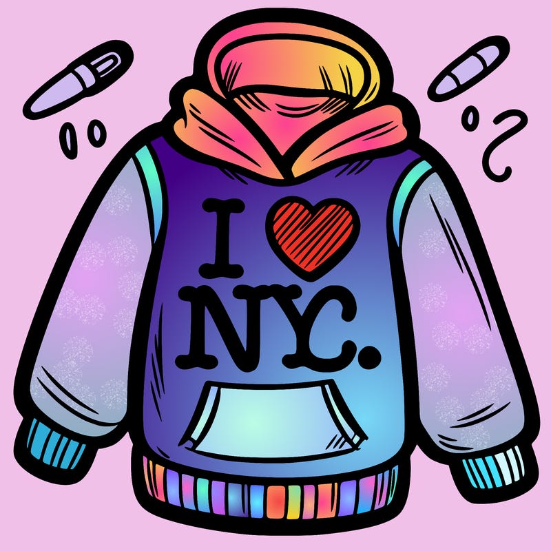 hoodie that says i luv nyc