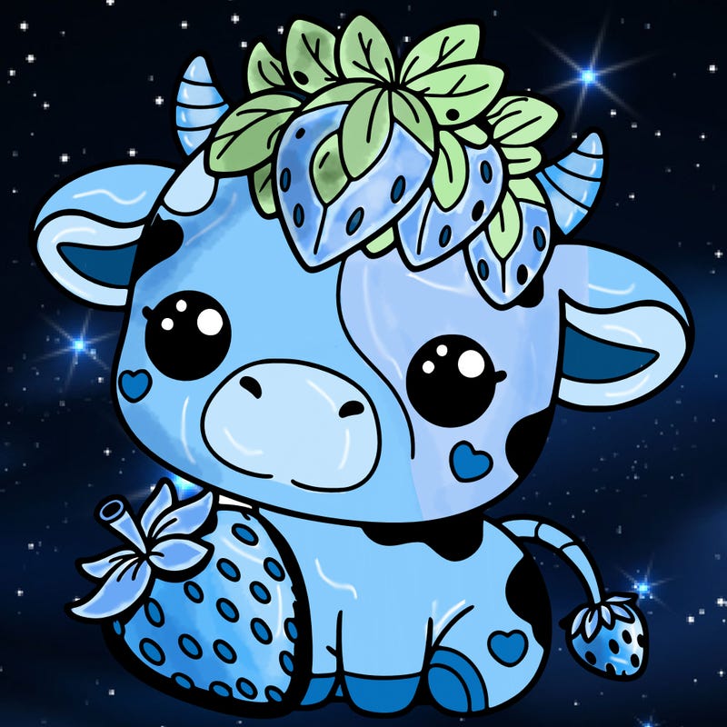 cute strawberry cow
