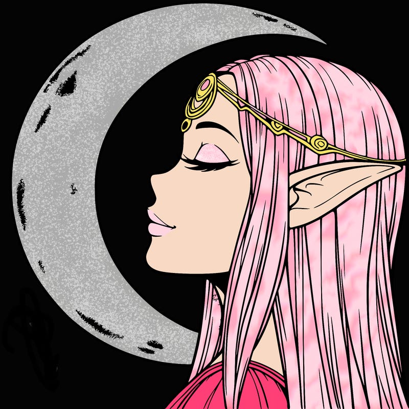 a realistic moon elf