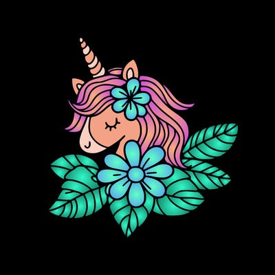 flower unicorn horn