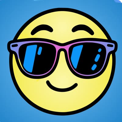 emoji with sunglasses