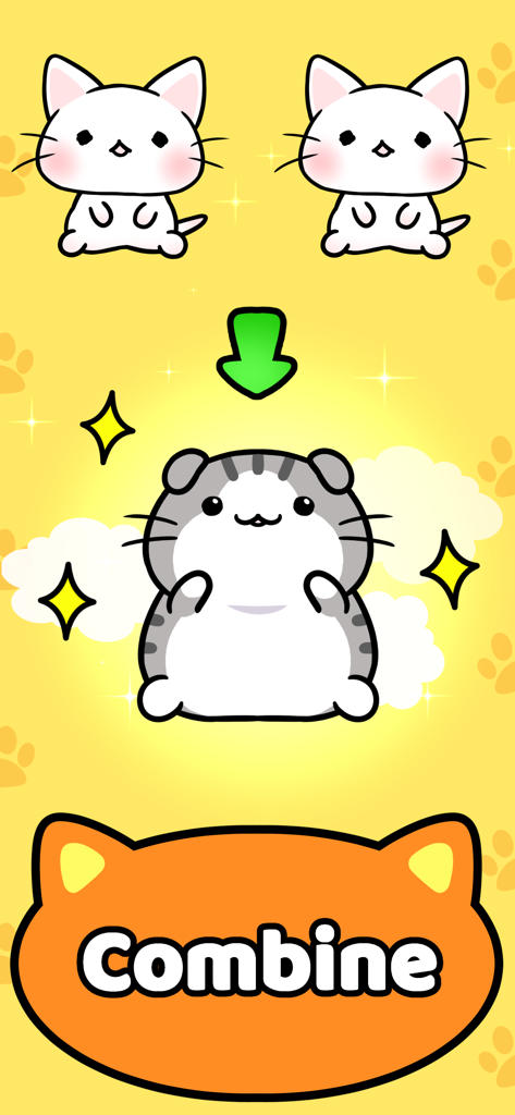 Cat Condo 2 - Two white kittens merging into a larger grey cat in Cat Condo 2