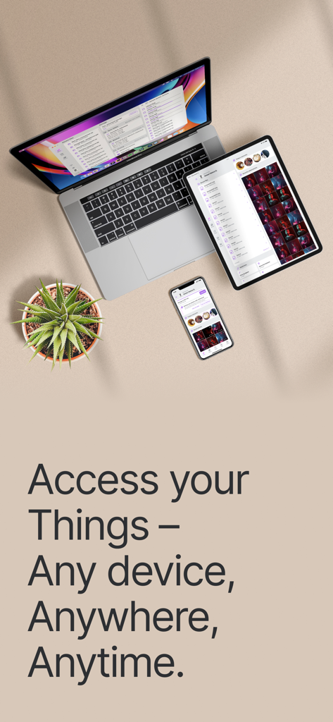 Jottacloud - Jottacloud app interface displayed and synced across a laptop tablet and smartphone