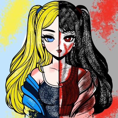 realistic girl split