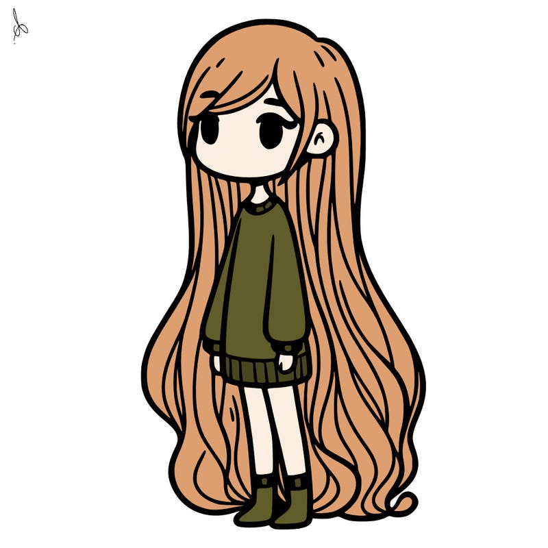girl with long hair