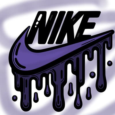 dripping nike logo