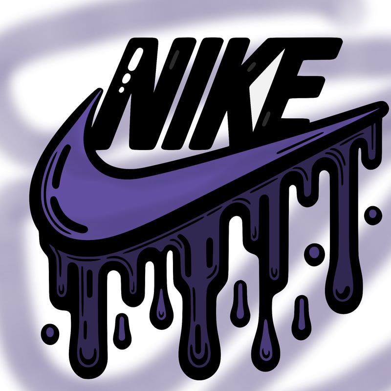 dripping nike logo