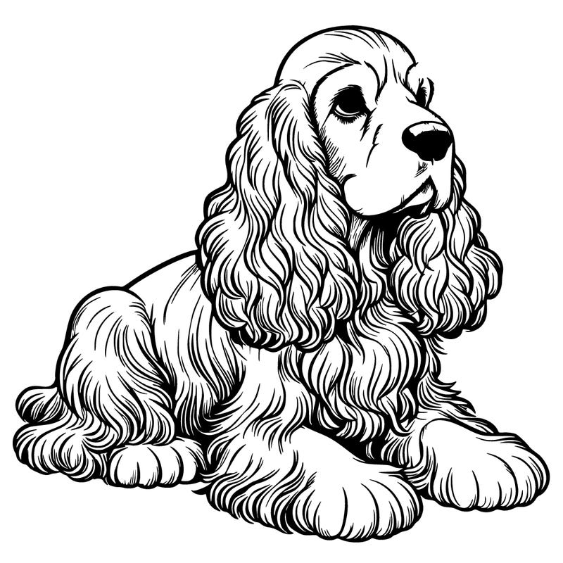realistic cocker spaniel