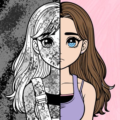 realistic girl split