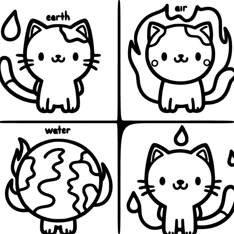 cats represent earth air water fire