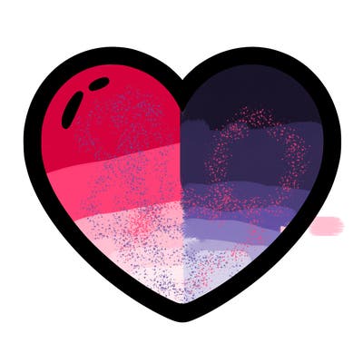 a blank heart