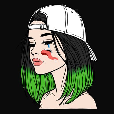 realistic  girl with a backwards hat