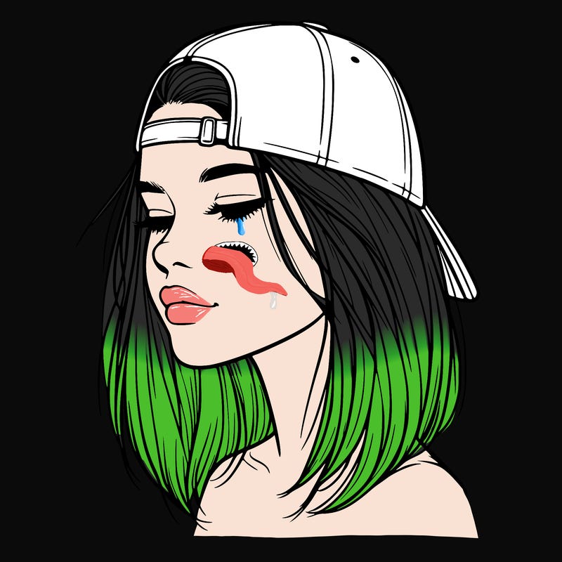 realistic  girl with a backwards hat