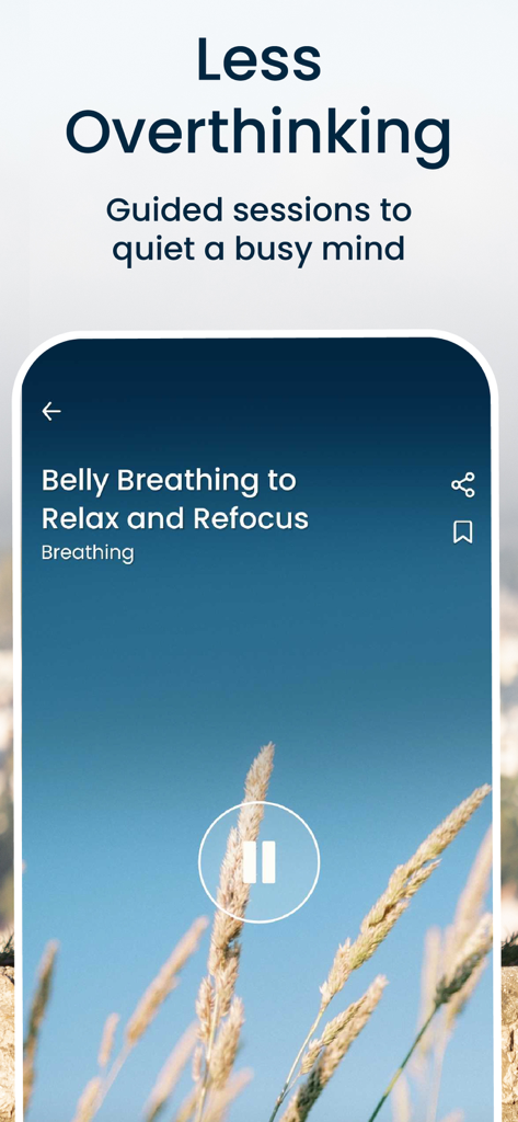 Begin: Meditation & Sleep - A guided belly breathing session in the Begin app designed to quiet a busy mind