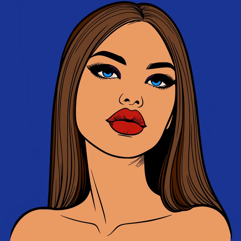 realistic woman with full lips