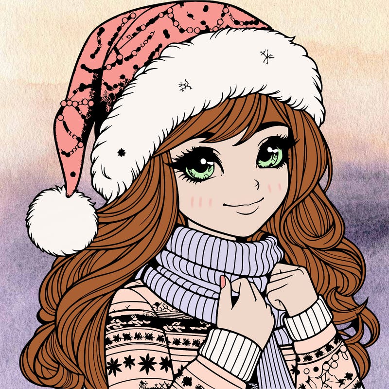 realistic christmas girl