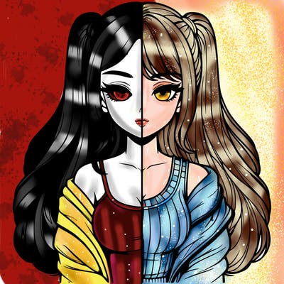 realistic girl split