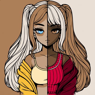 realistic girl split