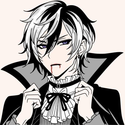 gothic man anime vampire
