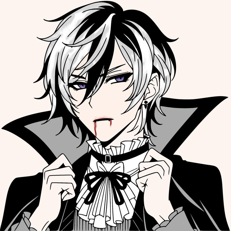 gothic man anime vampire