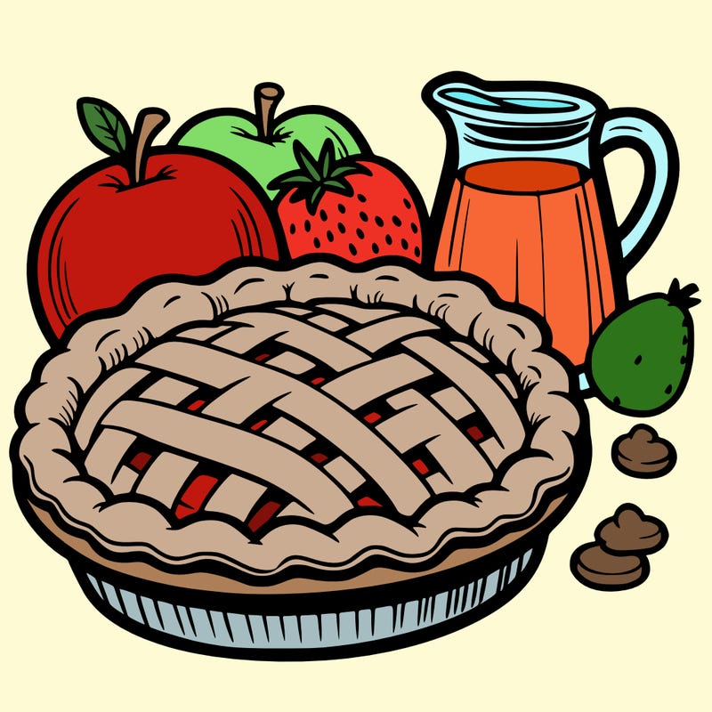 a pie of food