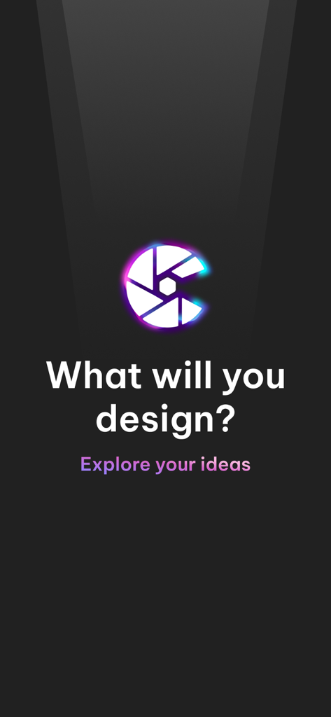 AI Fashion Designer Try-On - Intro screen of Catwalk AI fashion app featuring the logo and the question What will you design